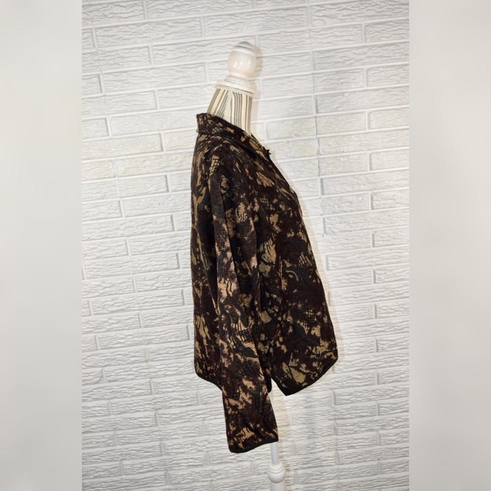 Vintage Keren Hart Brown & Black Patterned Jacket - Picture 5 of 7